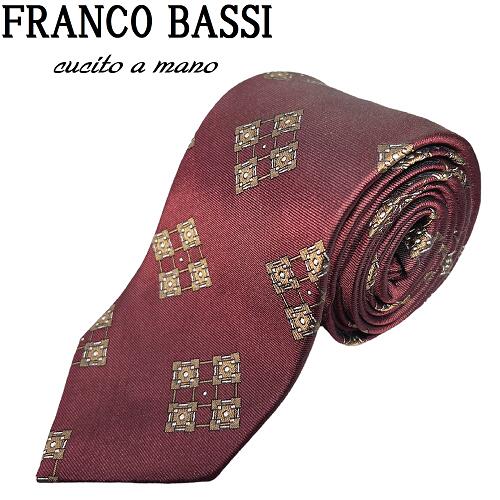 【新品◆イタリア製】FRANCO BASSI フランコバッシ ネクタイ シルク ダイヤモンド ワインレッド ブラウン シルバー ボルドー 茶 銀 FB424 【新品◆イタリア製】FRANCO BASSI フランコバッシ ネクタイ シルク ダイヤモンド ワインレッド ブラウン シルバー ボルドー 茶 銀 FB424