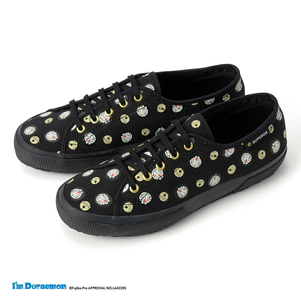 スペルガ スニーカー メンズ スニーカー スペルガ SUPERGA 2725-I'mDoraemon ブラック 黒 3A4138EW-A01 メンズ レディース シューズ 靴 23FW