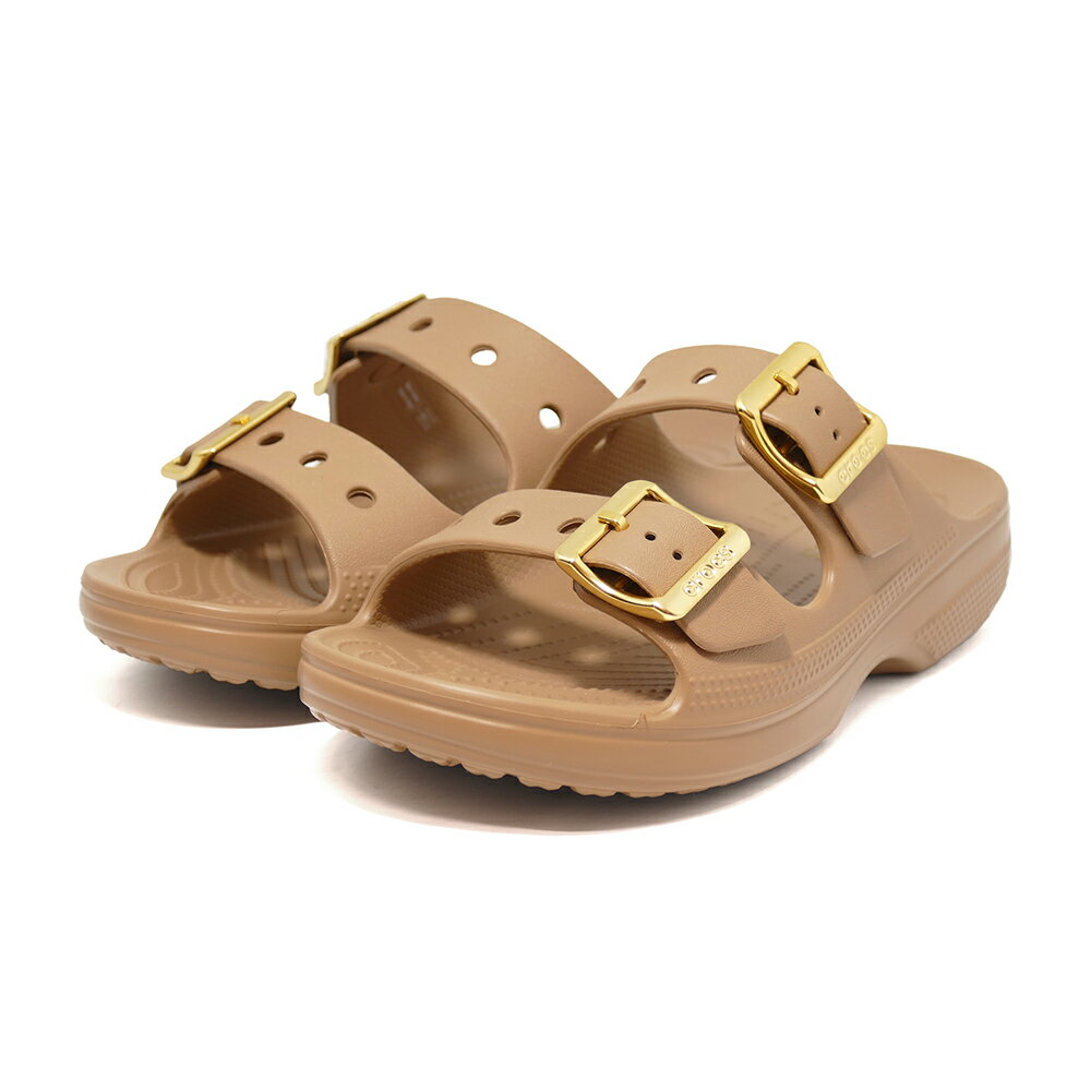 Rakuten - サンダル クロックス crocs サタデーメタリックバックルサンダルW ブラウン 213316-2EY レディース シューズ 靴 26SS