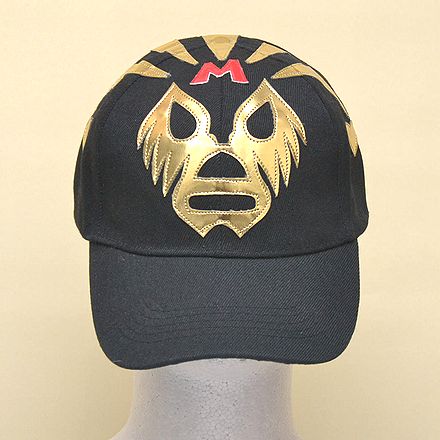◎輸入品 キャップ： ミル・マスカラス(2) メキシコ プロレス◎ マスクマン 覆面 キャップ おもしろ 帽子 プロレス マスク キャップ メンズファッション CAP ブラック ゴールドのサムネイル