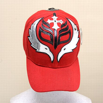 ◎輸入品 キャップ： レイ・ミステリオ(7)メキシコ プロレス◎ マスクマン 覆面 キャップ おもしろ 帽子 プロレス マスク キャップ メンズファッション CAP レッド ブラック シルバーのサムネイル