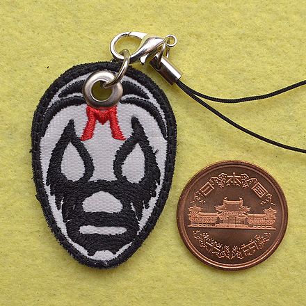 プロレスマスクのワッペン型ストラップ：ミルマスカラス(3)のサムネイル