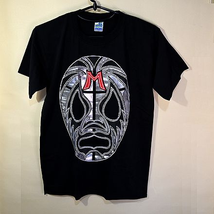 【プロレス マスク Tシャツ(L)：ミル・マスカラス(14)】メンズ 半袖 メキシコ マスクマンのサムネイル