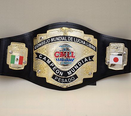 CMLL チャンピオン ベルト (9)：PESADO レプリカ プロレス グッズ 110cm