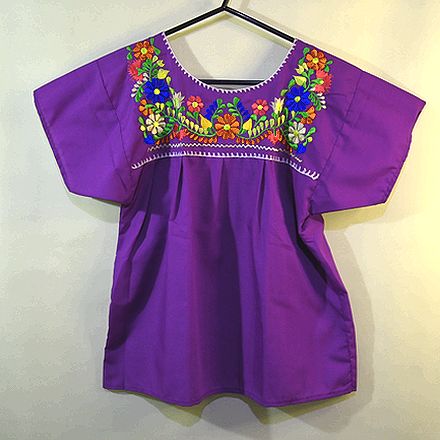 樂天商城 - メキシコ刺繍ブラウス(37)《送料無料》メキシカン ハンドメイド ししゅう 花柄ししゅう チュニック