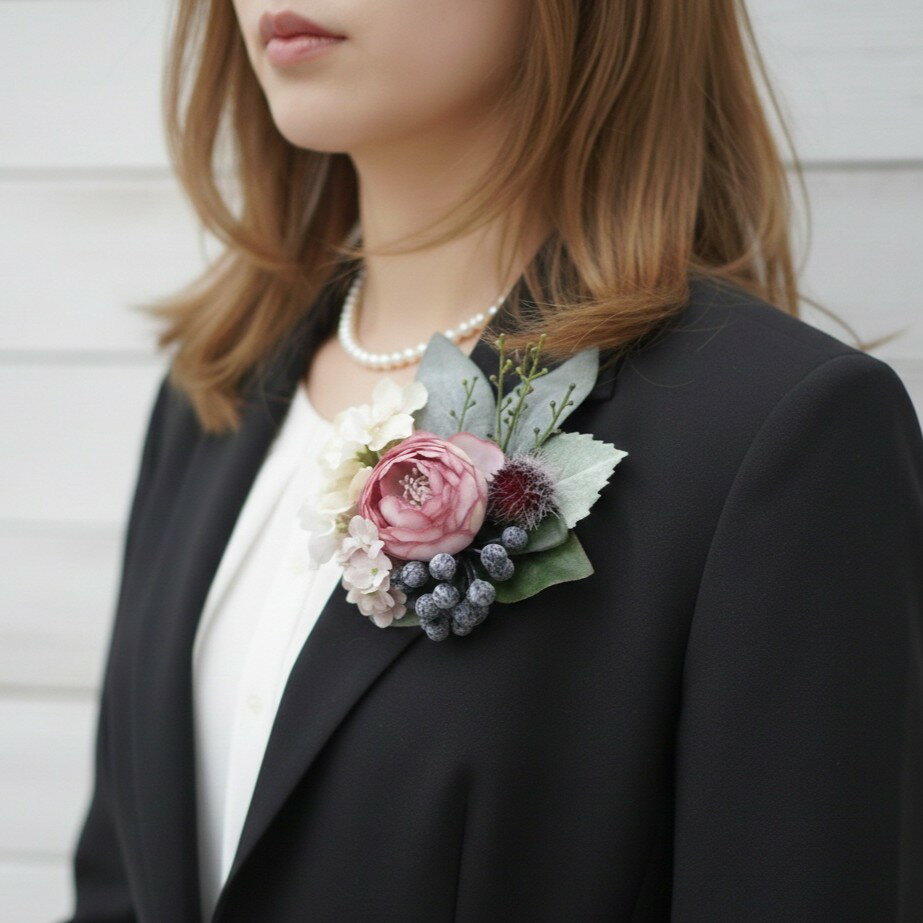 【ポイント5倍中 1/29 1:59迄】コサージュ ラナンキュラス フォーマル 卒業式 入学式 結婚式 フォーマル オケージョン ブローチ アンティーク 上品 帽子 バッグ ワンポイント 造花 アーティフィシャルフラワー 旅行 売れ筋