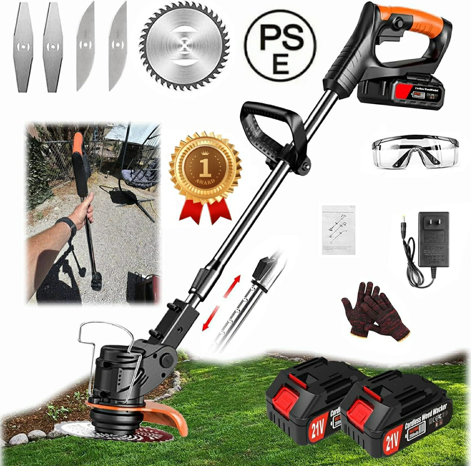 【スーパーSALE限定50%OFF】2025最新型 電動草刈り機 充電式草刈機 草刈り機 充電式 コードレス 21V 草刈機 軽量 伸縮 角度調整 バッテリー式 雑草取り器具 ナイロンコード 大容量バッテリー 替え刃3種類 枝切り 芝生 敷地 畑 雑草 植木