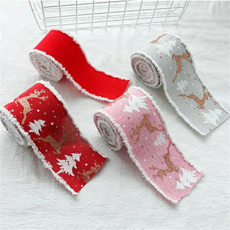 2m*2巻クリスマスリボンテープクリスマスツリー飾りナチュラルラッピング飾り巻きヒイラギ柊ワイヤーリ..
