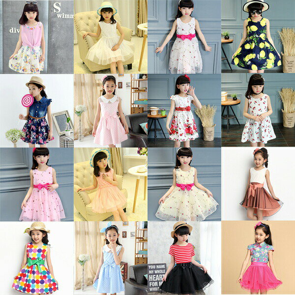 [全24種]キッズワンピース春夏デザインカラージュニアワンピース女の子女児ドット水玉清楚セレブ花柄ボ..