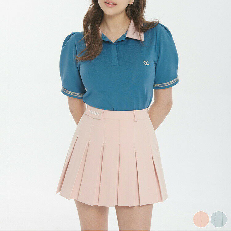 ゴルフウェアスカートレディース韓国プリーツAラインストレッチミニスカート高級シャーベットカラーピ..