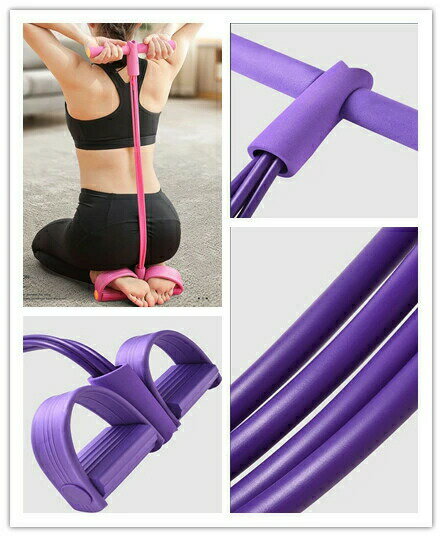 トレーニングチューブ ラテックスチューブ シットアップ 腹筋エクササイズ 姿勢改善 肩こり防止 疲労消..