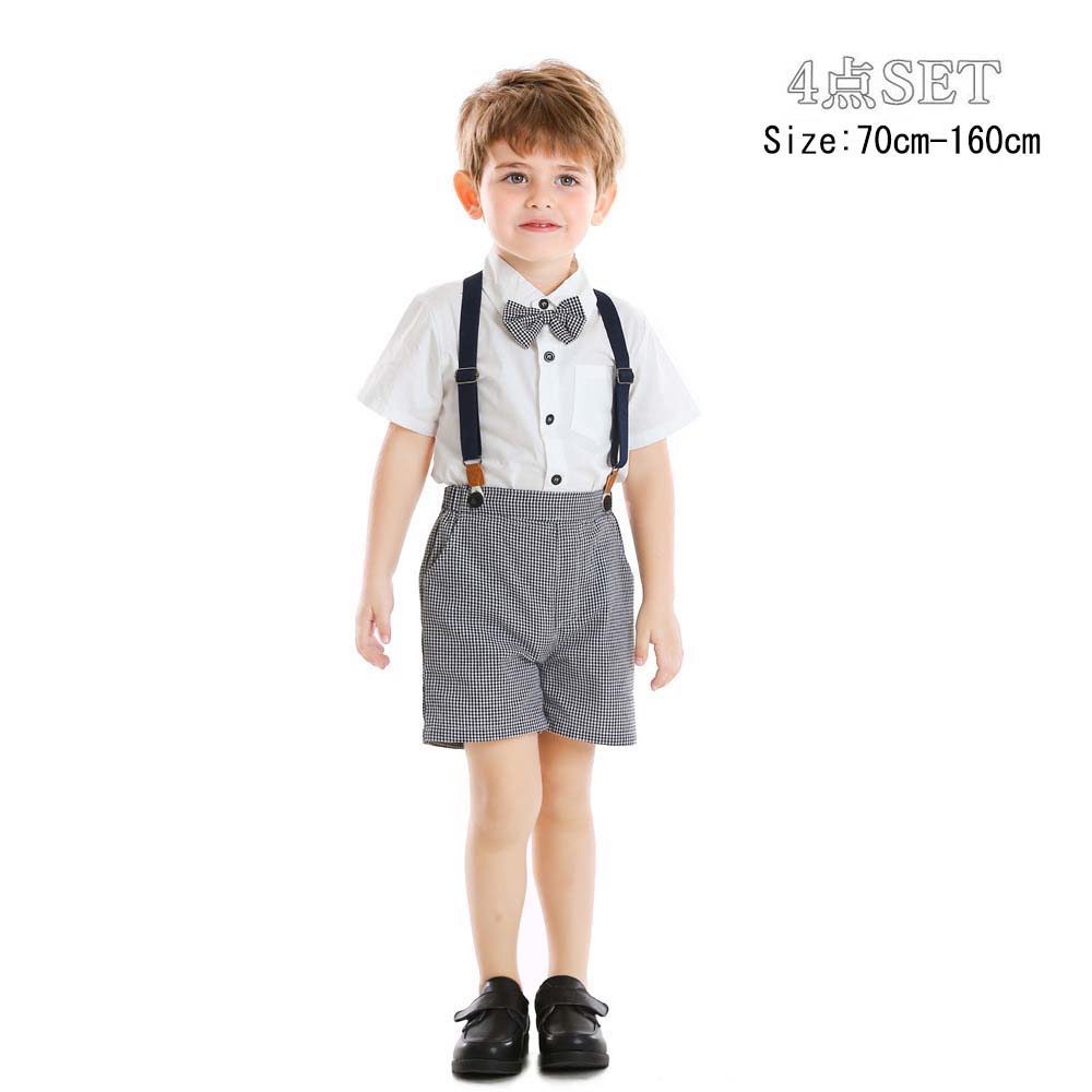 キッズ フォーマル 男の子 半袖 夏 ベビーフォーマル シャツ キッズフォーマル 卒業式 お宮参り 紳士服..