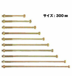 樂天商城 - Z ゼット Z六角ボルト M12 M12×300mm 100本 417-2300 基礎 内装 構造金物 土台