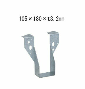 樂天商城 - タナカ 梁受け金物 ツメあり 梁寸法105巾用 105×180×t3.2mm 10個 441-9639 基礎 内装 構造 土台