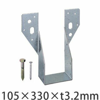 樂天商城 - タナカ 梁受け金物 ツメなし 梁寸法105巾用 105×330×t3.2mm 10個 441-8823 基礎 内装 構造 土台