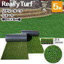 リアリーターフ 5本セット ショート 16mm 幅2m×5m RET16FR-2-5K グリーンフィールド 高級人工芝 ベランダ