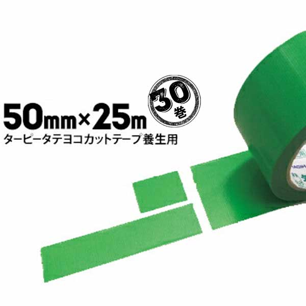 樂天商城 - 萩原工業 ターピータテヨコカットテープ 養生用テープ グリーン 50mm×25m 30巻 タテ、ヨコにもカットできるクロステープ