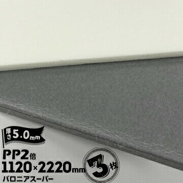 樂天商城 - 三井化学東セロ パロニア スーパー PP2倍発泡シート 厚さ5mm 1120mm×長さ2220mm シロ/グレー 3枚【コロナ処理あり】