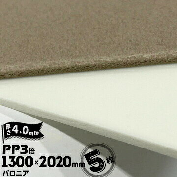 樂天商城 - 三井化学東セロ パロニア PP3倍 発泡シート 厚さ4mm 1300mm× 2020mm シロ【コロナ処理あり】/ チャ【コロナ処理なし】 5枚