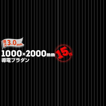 宇部エクシモ ダンプレート 導電品 AC-3-50 BK 厚さ 3.0mm 1000mm×2000mm ブラック 15枚 プラダン プラベニヤ