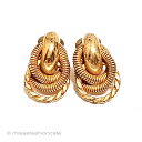 ミリアムハスケル フープイヤリング Miriam Haskell earrings vintage ヴィンテージジュエリー ビンテージ Vintage・ アンティーク アクセサリー コスチュームジュエリー 【海外直輸入USED品】