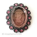 ヴィンテージジュエリー ガラスカメオブローチ お花 Vintage アンティーク コスチュームジュエリー アクセサリー ギフト プレゼント 蚤の市 骨董 ...