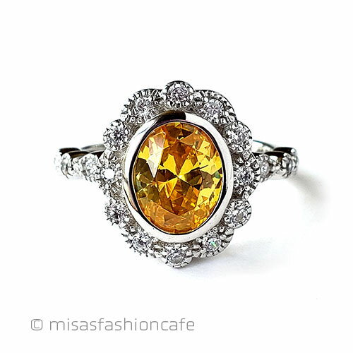 サファイヤ＆トパーズ指輪スターリン...