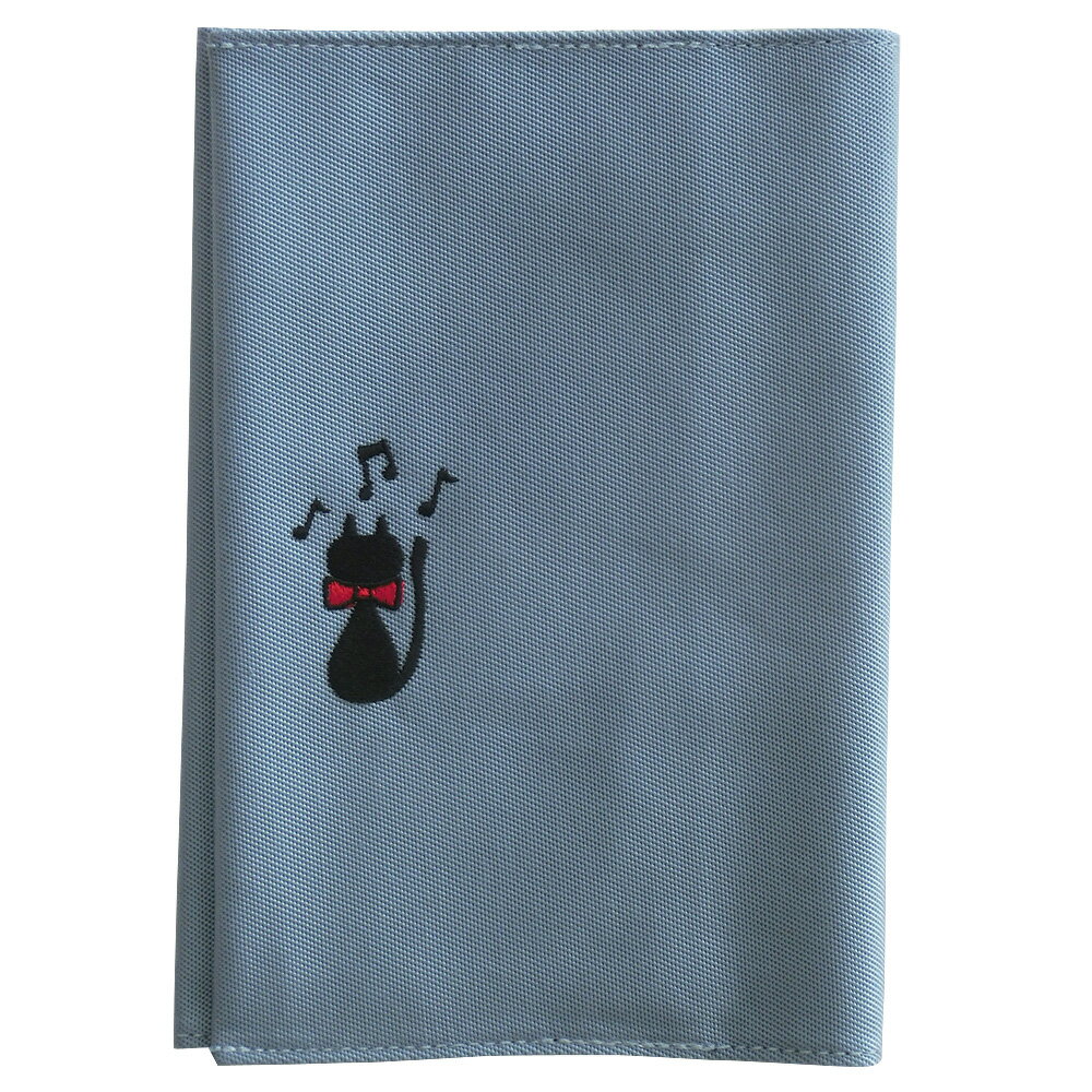 MUSIC CATクロネコ ブックカバーブルー【ミュージック・フォ・リビング/MUSIC FOR LIVING】【ブックカバー/文庫本/ギフト】