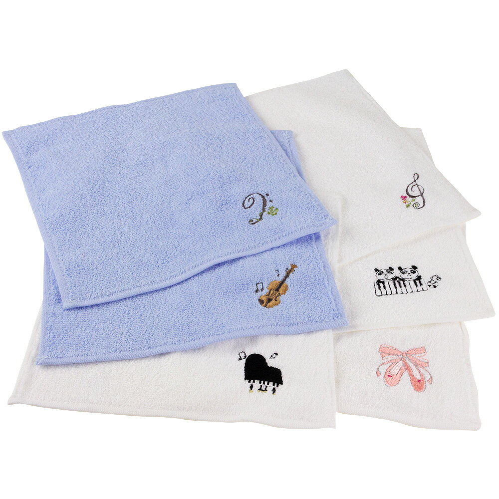 ミニタオル お手拭きタオル タオルハンカチ ハンカチ レディース 楽器柄 ピアノ ト音記号 ヘ音記号 バイオリン バレエ トウシューズ パンダ ギフト 母の日 おしゃれ かわいい【タオルハンカチ へ音記号/バイオリン/ト音記号/ピアノパンダ/トウシューズ/ピアノ】