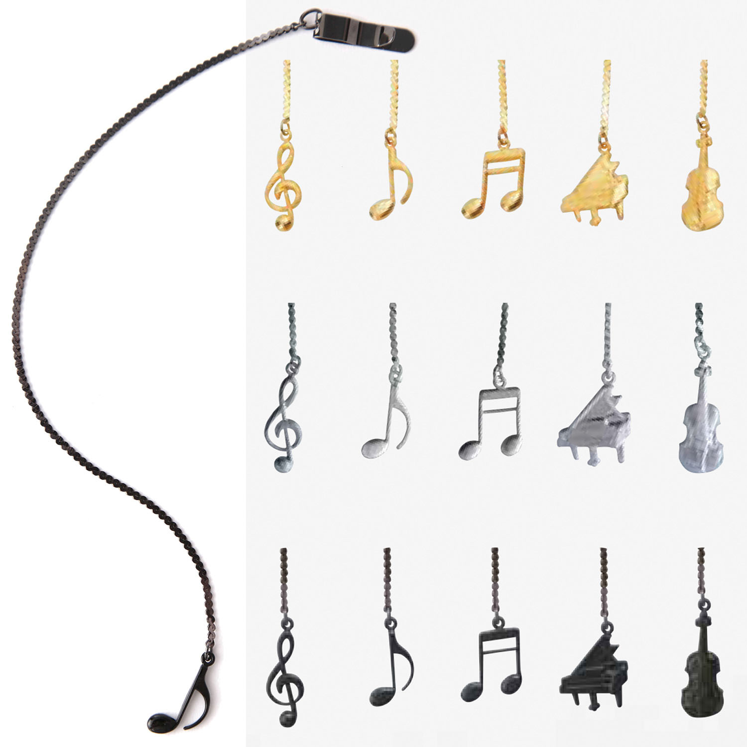 ブックマーク しおり 栞 読書 ブックマーカー 金属 楽器 ト音記号 8分音符 16分音符 ピアノ バイオリン ホルン 音楽雑貨 ギフト 記念品 父の日 母の日...