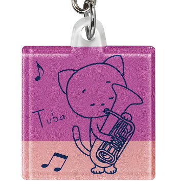 吹奏楽コンクール こまちゃん キーホルダー 文房具 楽器 音楽 楽譜 音符 ナカノ MUSIC FOR LIVING【こまねこ キーホルダー チューバ 2017 全日本吹奏楽コンクール 朝日新聞記念グッズ】