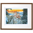 複製画 新品 額入り 障害者 アート 古城 絵画 インテリア 壁掛け 油絵 風景画 ノイシュバンシュタイン城 ジークレー プリマグラフィ 飾る絵 プレゼント 障...