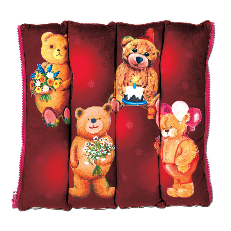 樂天商城 - マルチクッション フリース ファスナー付　ロール　座布団 厚い おしゃれ ギフト 障がい者アート ポイント消化 送料無料