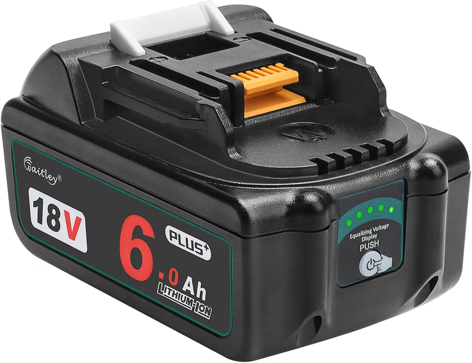 Waitley ウィトレ マキタ 18V バッテリー 全新タイプ 実容量6000mAh USB-QC3.0 Type-C PD付き 長寿命セル搭載 デジタル5段階残量指示付き 一年保証付き