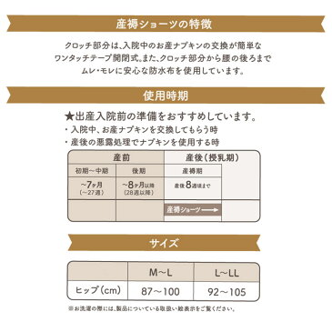 Tuba-Me 産褥ショーツ 2枚組 スタンダード 防水 マジックテープ マタニティ ブラック チャコール 黒 グレー 産じょくショーツ セット 下着 産後 スキップハウス