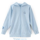 しろたん 指穴付ジップパーカー 水色 S/M/L/XLレディース メンズ ユニセックス 長袖 スウェット ジップアップパーカー UV対策 日焼け防止 紫外線対策...