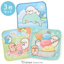 しろたん ミニタオル 3枚セット 20×20cm タオルセット タオルハンカチ タオル ハンカチ 幼稚園 保育園 小学校 大人 子供 あざらし アザラシ かわい...