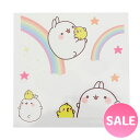 マザーガーデン MOLANG モラン 防水・UV加工 どこでもステッカー 《レインボー柄》 単品 ステッカー かわいい キャラクター カー用品 防水加工 UV加...