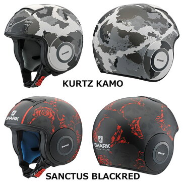 ★送料無料★ SHARK/シャーク ダラクDRAK KURTZ KAMO WHITE／SANCTUS BLACKRED 自分だけのカスタムヘルメット/グラッフィック Y's Gear/ワイズギアSHARK DRAK KURTZ KAMO WHITE SHARK DRAK SANCTUS BLACKRED