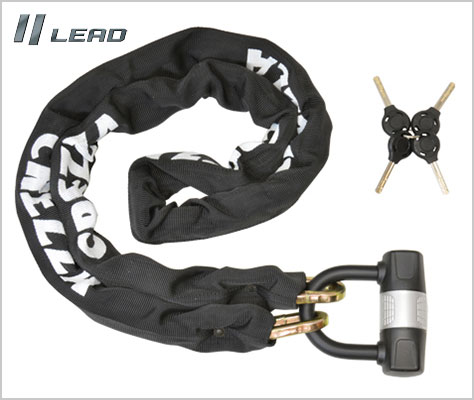 LEAD/リード工業【CREZZA-V LC-400A】シャックル+角型チェーンの組み合わせたロック セキュリティ/安心ロック【直径10×長さ1,800(mm)】