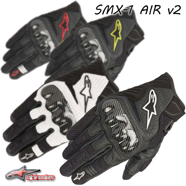 alpinestars/アルパインスターズ SMX-1 AIR v2 GLOVE/3570518(エスエムエックスワン エア-V2) エアメッシュ素材とパンチングレザーからなるスポーツメッシュグローブのサムネイル