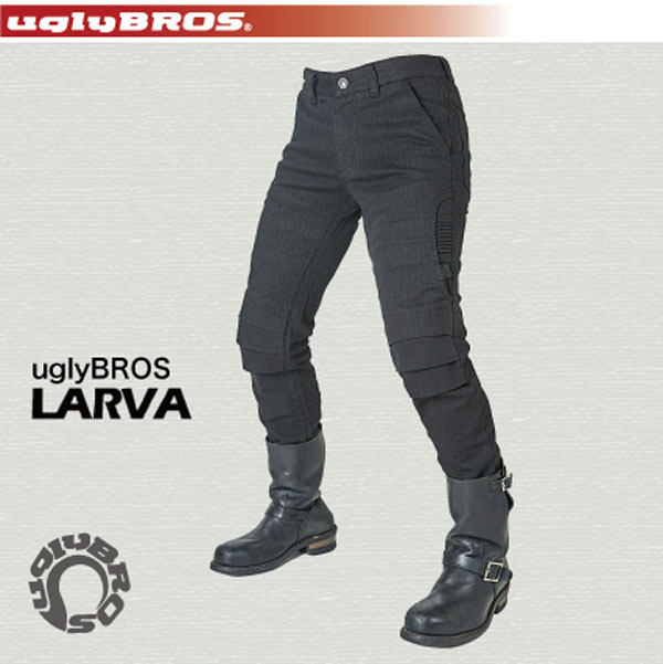 ★送料無料★【uglyBROS／アグリーブロス】膝にスリットを採用し動きやすさを追求 LARVA MOTOPANTS/ライディングパンツ【Men's】 Rough＆Road