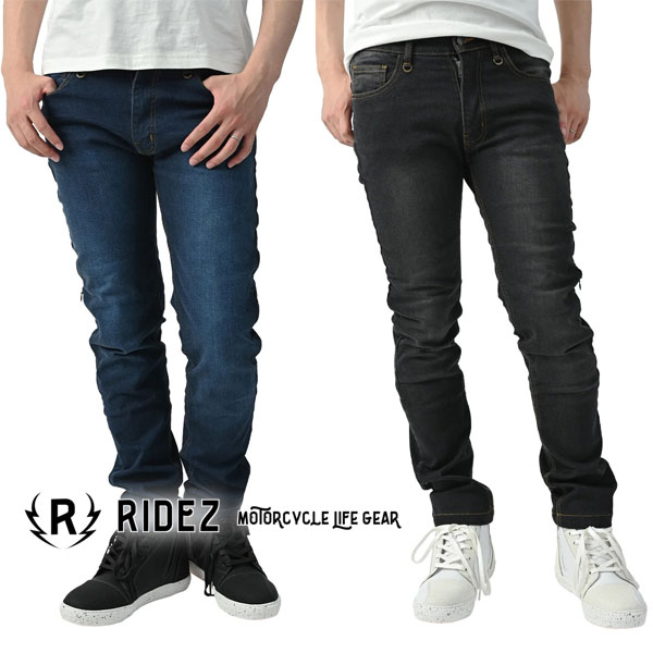 ★送料無料★RIDEZ SINGLE LAYER JEANSライディングパンツ RDB1025《Dyneema/ダイニーマ素材採用モデル》/ライズ