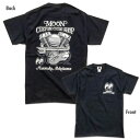 MOONEYES(ムーンアイズ) MQT-179 MOON Custom Cycle Shop パンヘッド Tシャツ ORION ACE/オリオンエース