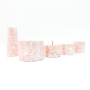 ゆい花 桜 5点セット(前香炉・花立て・灯c・茶湯器・仏飯器)【送料無料】【おしゃれ】【デザイン】【真鍮】【手元供養】【仏壇】【仏具】【ピンク】