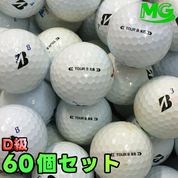 【中古】 D級 ブリヂストン TOUR B XS 2024年モデル ホワイト 60個【ロストボール】 21429