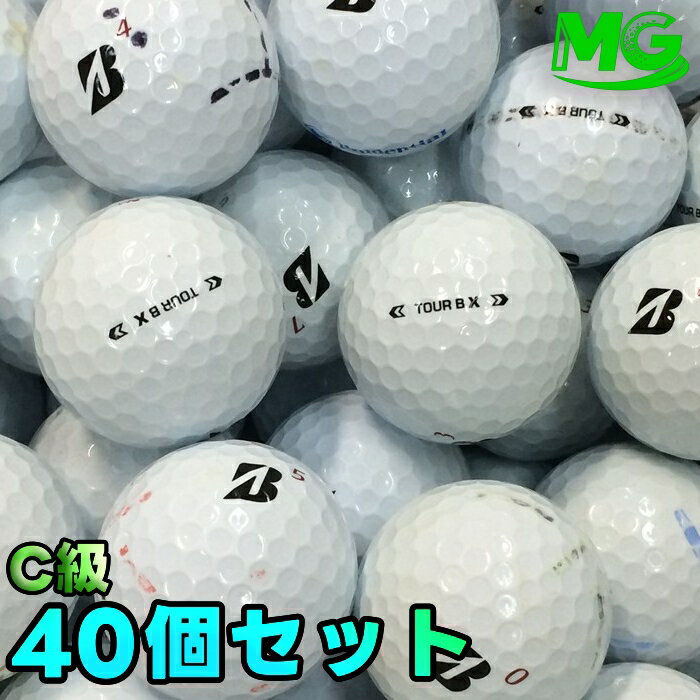 【中古】 C級 ブリヂストン TOUR B X 2024年モデル ホワイト 40個【ロストボール】 22528
