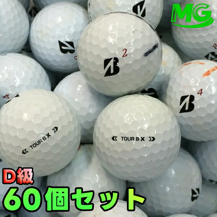 【中古】 D級 ブリヂストン TOUR B X 2024年モデル ホワイト 60個【ロストボール】 22529