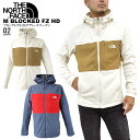 THE NORTH FACE ノースフェイスブロックトフルZIPフリースフーディnorth/m/newEUモデル アメカジM BLOCKED FZ HD ユニセックス 裏起毛 カラーブロック