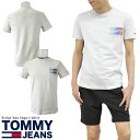 TOMMY JEANS トミージーンズスクリプトボックスロゴTシャツtommy/m/newアメカジユニセックス 男女兼用【父の日】【ネコポス】【送料無..